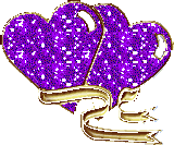 Gif animé coeurs violets 